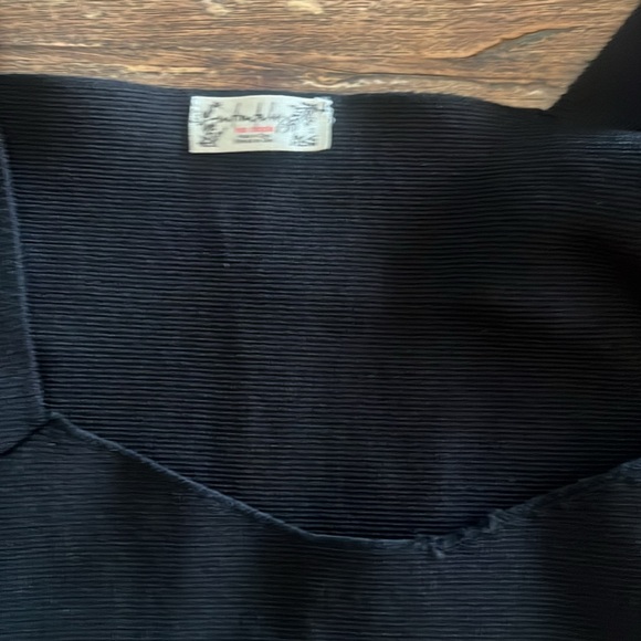 Intimately Free People  butterfly sleeve black cropped top - Picture 3 of 4